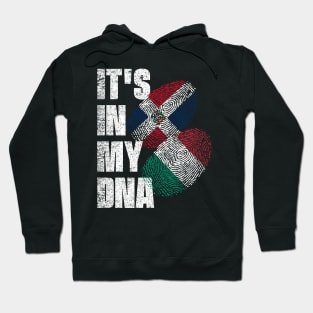 Italian And Dominican Mix DNA Flag Heritage Hoodie